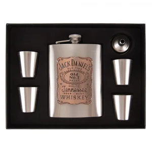 Сет за уиски с джобно шише и чаши Jack Daniels