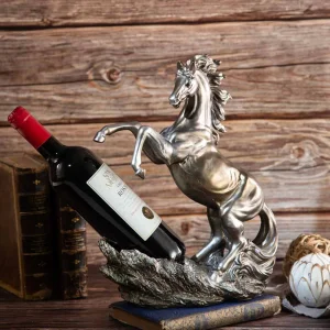 Луксозна Фигура на Кон - Поставка за Бутилка