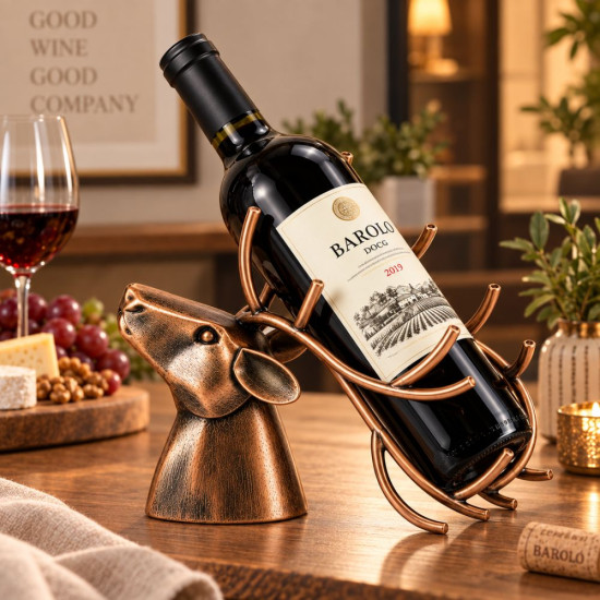 Декоративна поставка за вино във формата на глава на елен