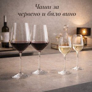 Чаши за червено и бяло вино